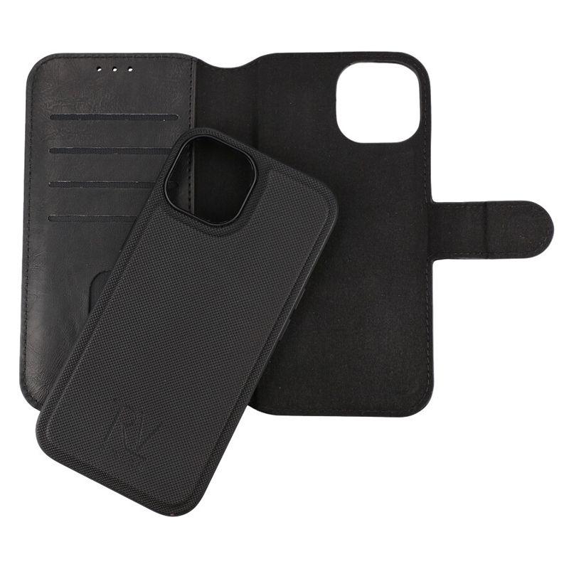 Image de Étui portefeuille magnétique Rvelon pour iPhone 15 - Noir | G-SP