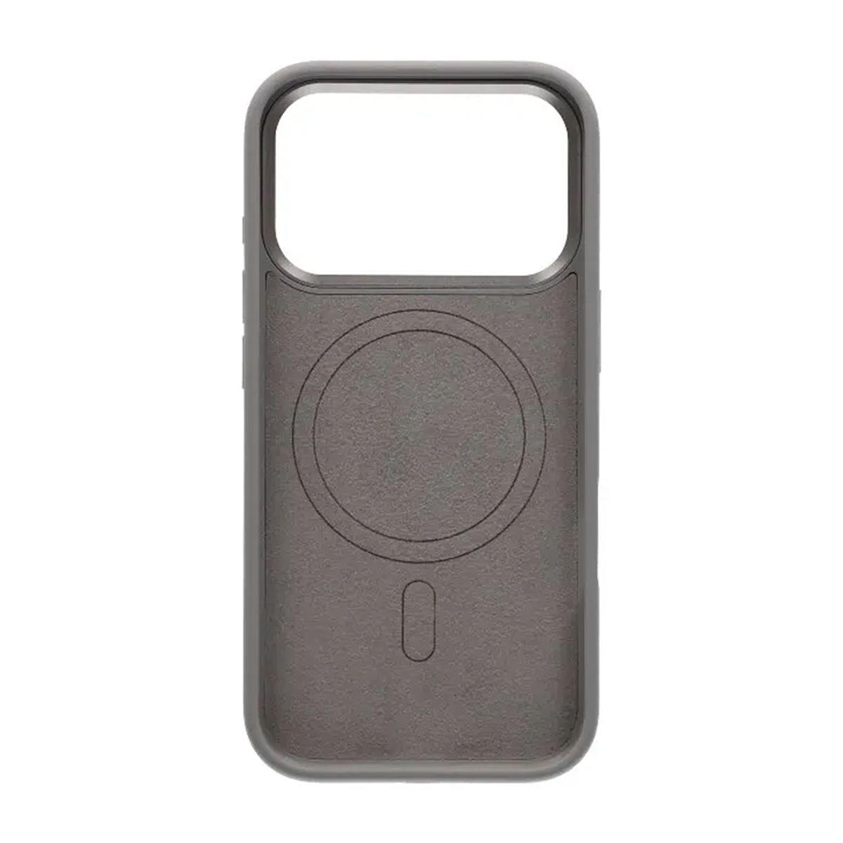 Kuva:  Silikoninen MagSafe-kuori iPhone 17 Pro/18 Pro -puhelimelle – vaaleanharmaa