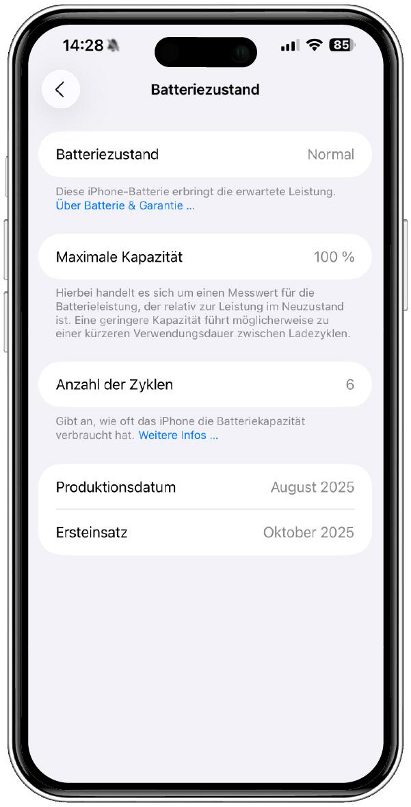 iPhone batterivarning