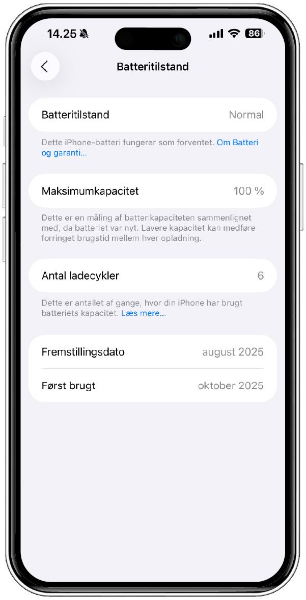 iPhone batterivarning
