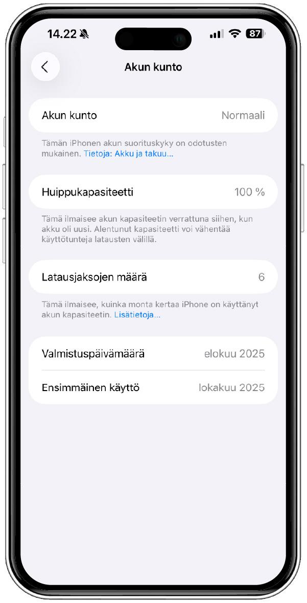 iPhone batterivarning