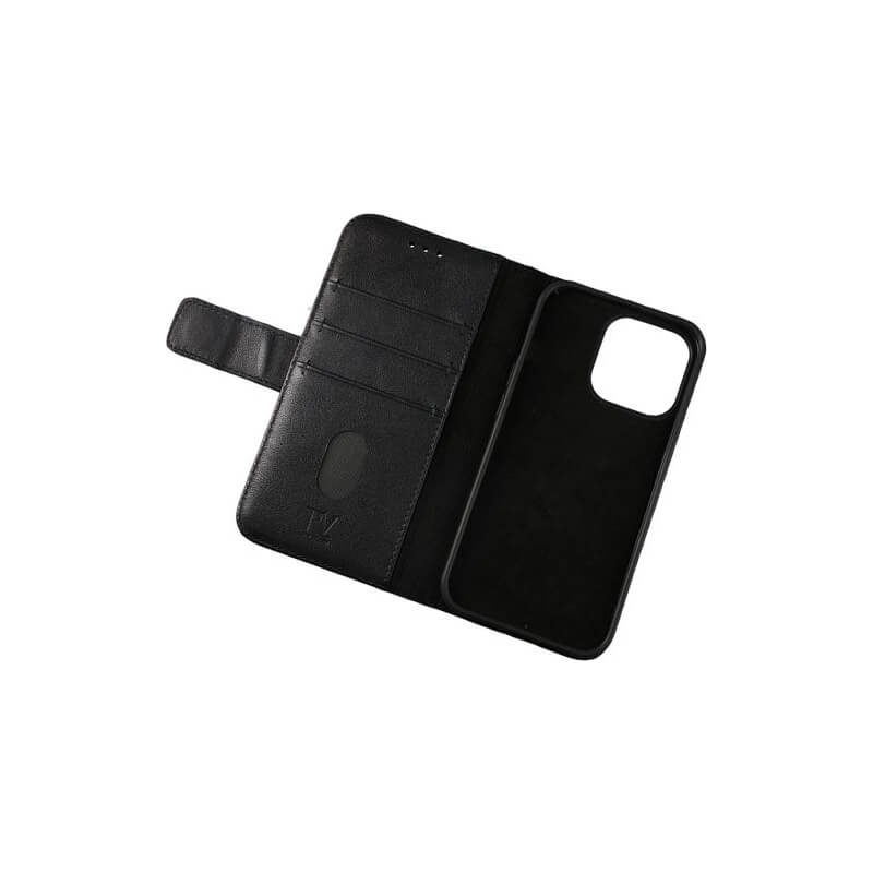 bild på RV Genuine leather Wallet For iPhone 11 Midnight Black