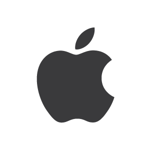 Apple logo svartvit
