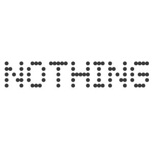 Nothing logo svartvit
