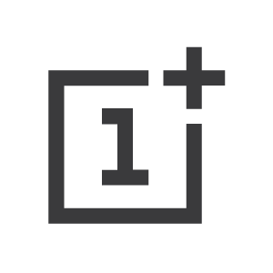 OnePlus logo svartvit