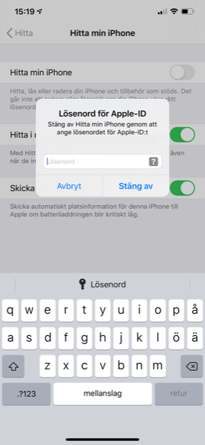 Stäng Av Hitta Min Iphone Icloud